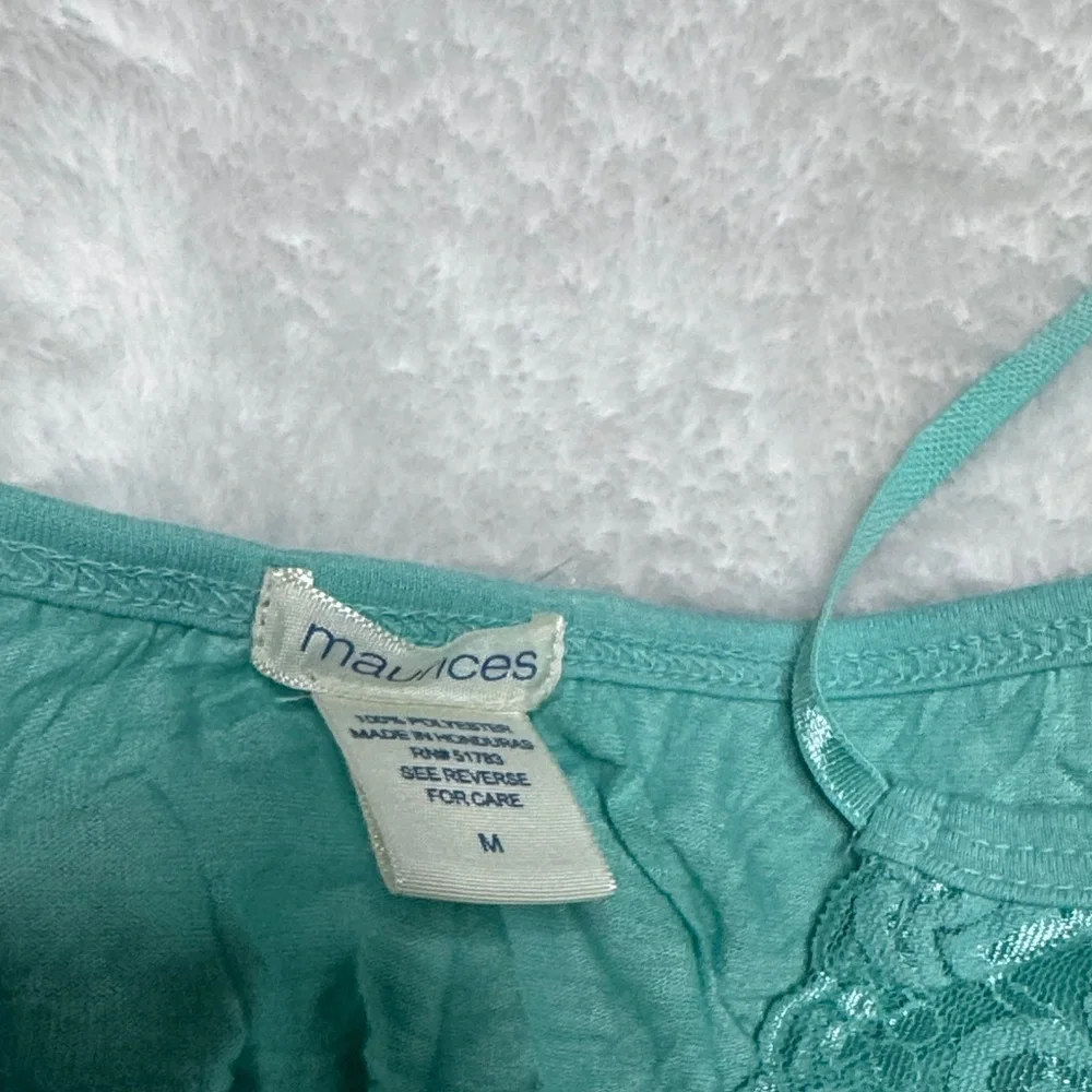 Maurices Aqua Lace-Trim Camisole - Picture 2 of 3